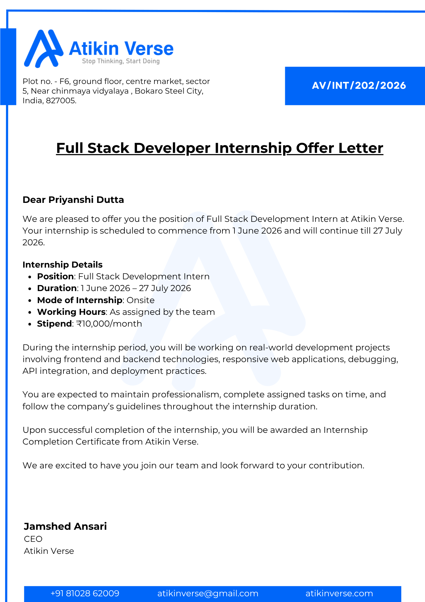 offer letter 1